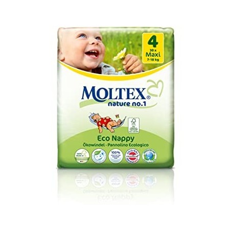 Moltex Couches bébé 4 maxi 7-18kg 30 pièces