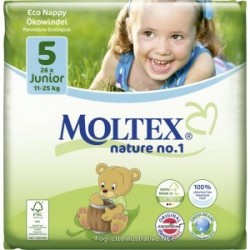 11/25kg lot de 4-256 couches jetables MOLTEX Couches Taille 5 Junior Pack Ultra Eco 