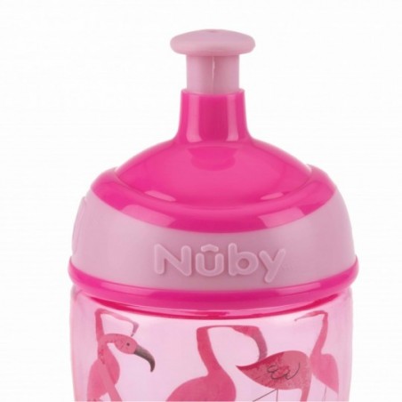 Nuby Sportieve Pop-Up drinkbeker uit Tritan™ - rose