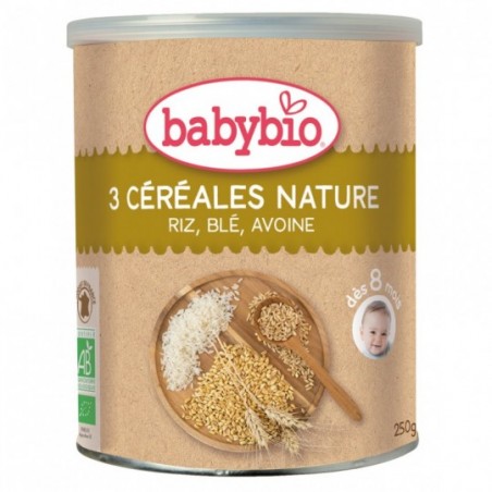 Babybio 3 Céréales Nature (dès 8 mois) Bio