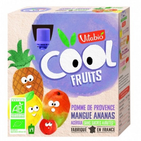 Vitabio Coolfruits Appel - Mango - Ananas 4 stuks Bio
