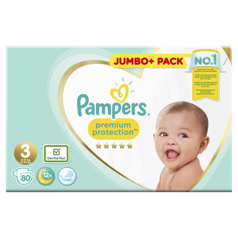 reflecteren Succes Kroniek Pampers Premium protection Jumbo Maat 3 80 stuks - Babyboom Shop