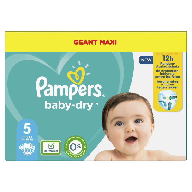beroemd Verrijking werkgelegenheid Pampers Baby dry maxi giant Maat 5 80 stuks - Babyboom Shop