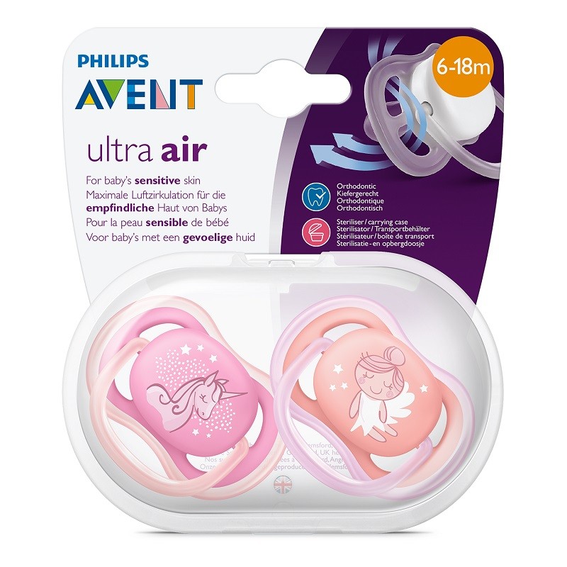 Philips AVENT Tétine Ultra Douce, Rose & Transparent, 0-6 Mois, 2 Unités :  : Bébé et Puériculture