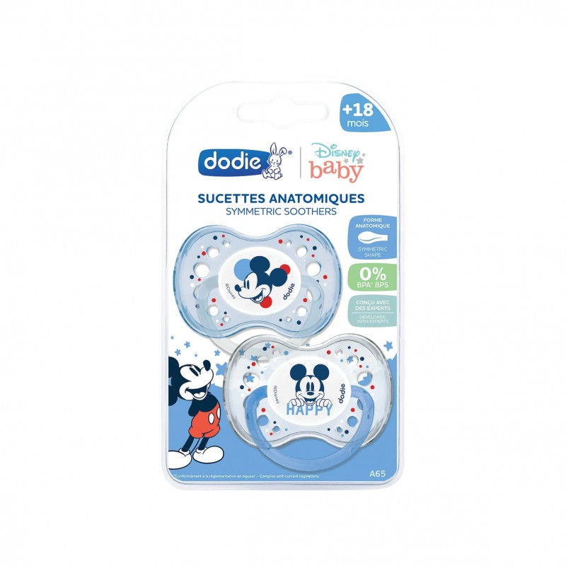 Dodie Sucette anatomique +18 mois DUO MICKEY A65 2 pièces - Babyboom Shop