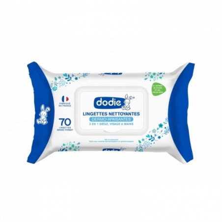 Dodie Dodie Dermo-Verzachtende Reinigingsdoekjes 3in1 70 stuks