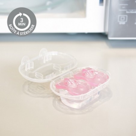 Medela Baby Sucette Soft Silicone 0-6m soft pink/transparent 2 pièces - Babyboom Shop