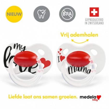 Medela Baby Fopspeen Original 18+ Signature Love/Mama 2 stuks - Babyboom Shop
