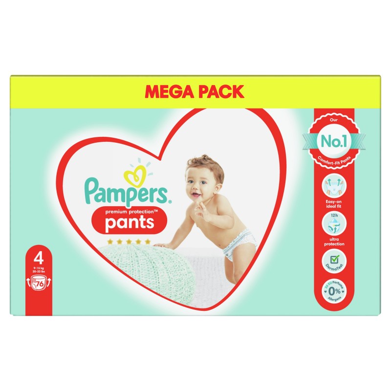 Pampers Premium protection PANTS Taille 4 76 pièces - Babyboom