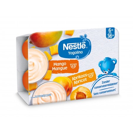 Nestle YOGOLINO Abricot Mangue 6 pièces
