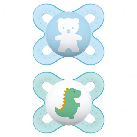 MAM Sucette Start Silicone 0-2 mois ours dinosaure  - Babyboom Shop