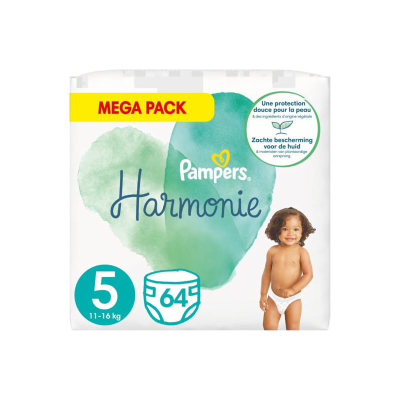 Pampers Harmonie Mega Pack Taille 5 64 pièces - Babyboom Shop - Babyboom  Shop