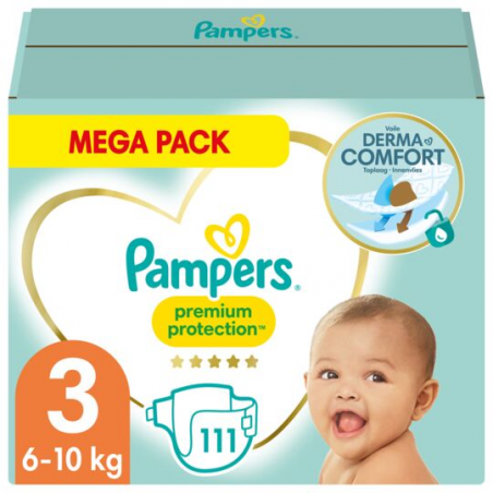 Pampers Premium Protection Mega Taille 3 111 pièces - Babyboom Shop