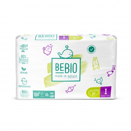 Bebio Ecologische wegwerpluiers T1 new born