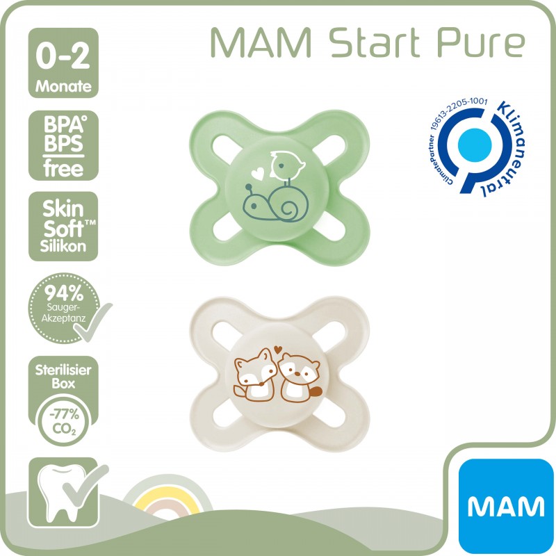 MAM Sucette Perfect Start silicone 0-2 mois hérisson lapin - Babyboom Shop  - Babyboom Shop