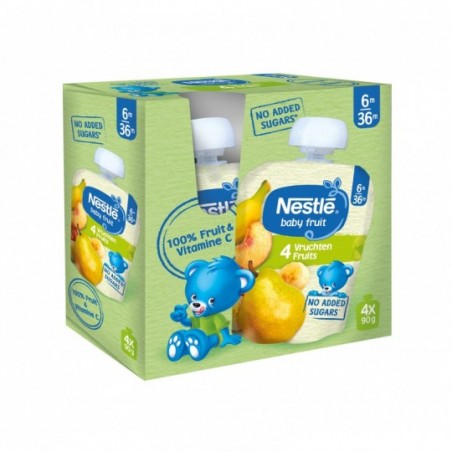 Nestle Baby Fruit 4 Vruchten 4 stuks - Babyboom Shop