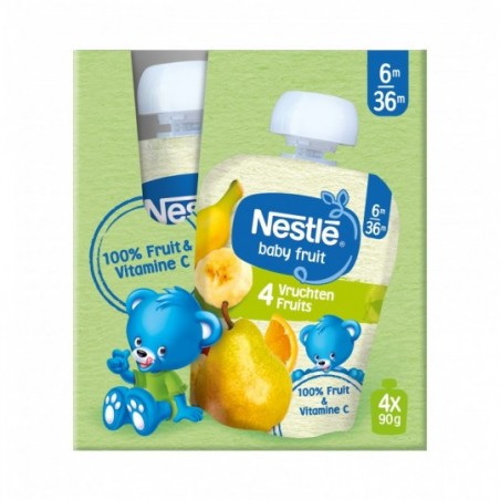 Nestle Baby Fruit 4 Vruchten 4 stuks - Babyboom Shop