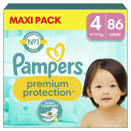 Pampers Premium Protection Maxi Pack Taille 4 86 pièces - Babyboom Shop