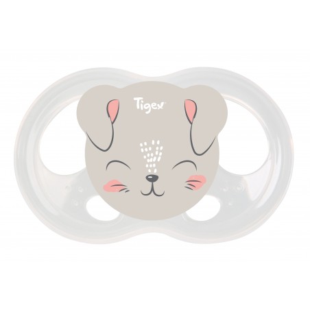 Tigex Sucettes SOFT TOUCH Silicone Ours-Chat  2 pièces